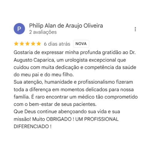 Depoimento Google Dr. Augusto Caparica