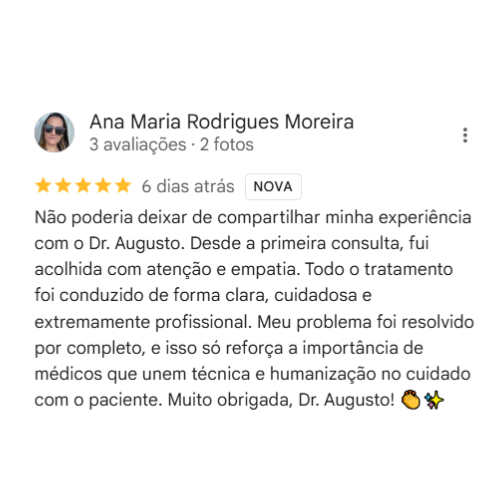 Depoimento Google Dr. Augusto Caparica